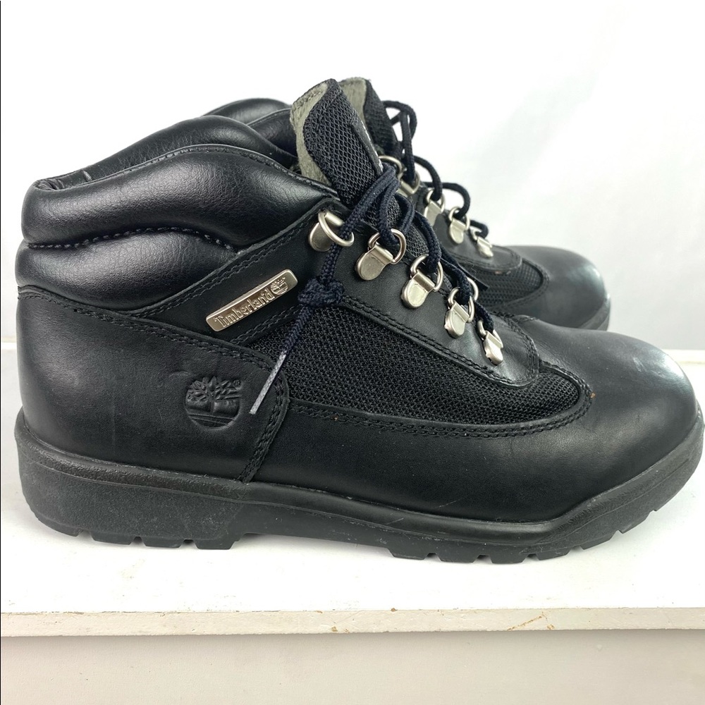Timberland Chukka Field Boots, Leather/canvas, Black, Boys Sz 6